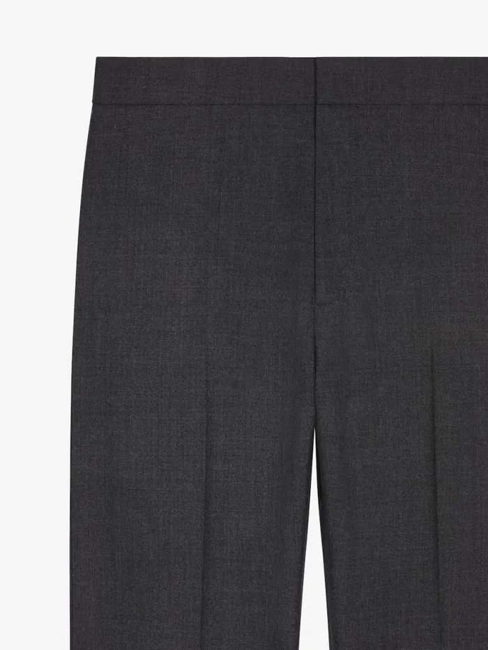 Men TShirts Givenchy Tailored Pants In Wool Dark Grey