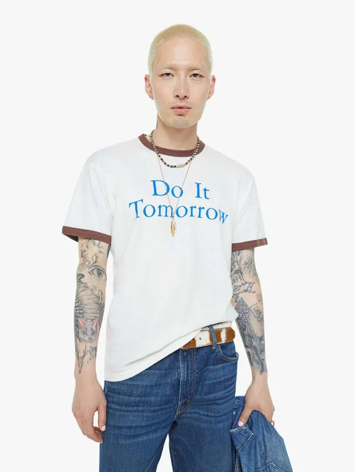 Men Tees Mother Denim The Lowdown Ringer Tee Do It Tomorrow