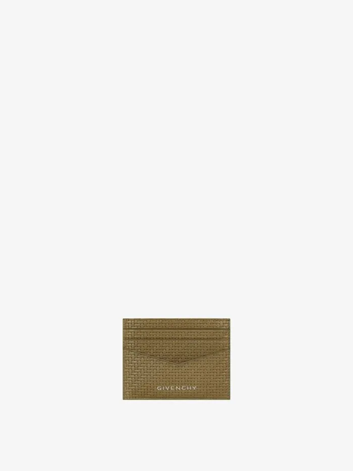 Men Wallets and Card Holders Givenchy Card Holder In Braidedeffect Leather Khaki Men Wallets and Card Holders Givenchy Card Holder In Braidedeffect Leather Khaki