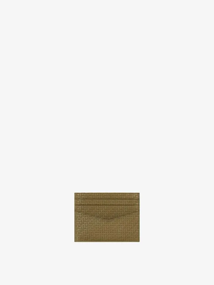 Men Wallets and Card Holders Givenchy Card Holder In Braidedeffect Leather Khaki Men Wallets and Card Holders Givenchy Card Holder In Braidedeffect Leather Khaki