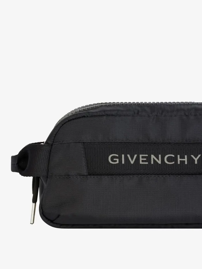 Men Wallets and Card Holders Givenchy GTrek Toilet Pouch In Nylon Black