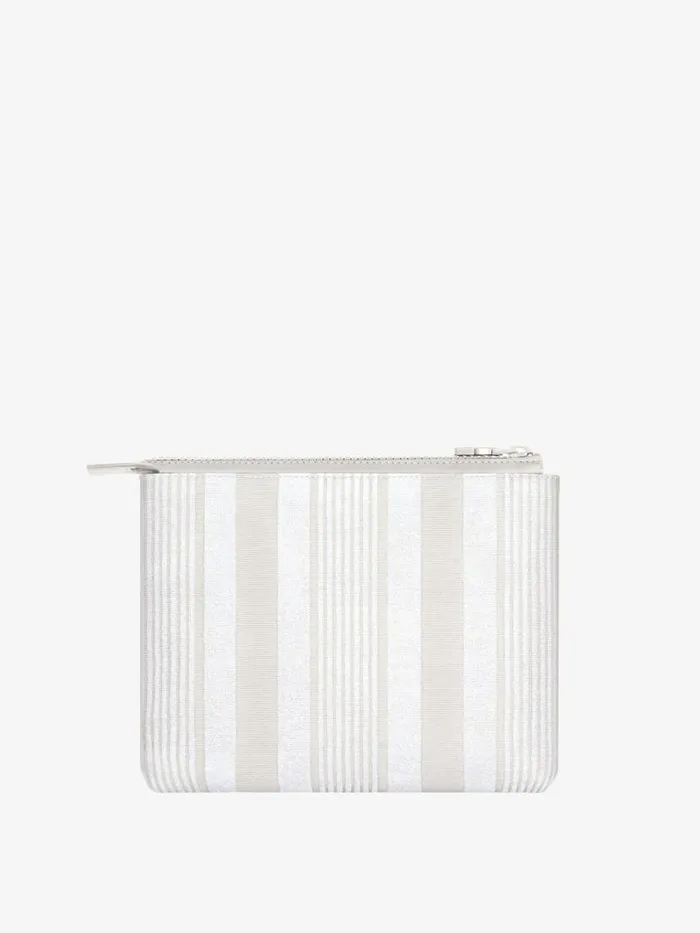 Men Wallets and Card Holders Givenchy GIVENCHY Travel Pouch In Cotton Towelling With Stripes Ivory Men Wallets and Card Holders Givenchy GIVENCHY Travel Pouch In Cotton Towelling With Stripes Ivory