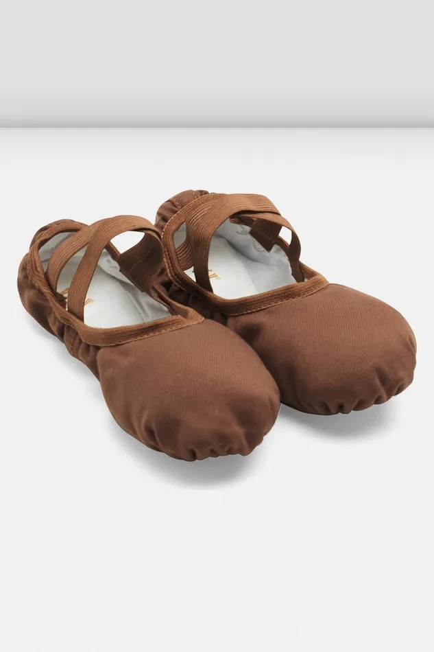 Mens Performa Stretch Canvas Ballet Shoes Cocoa Canvas Adult Ballet Bloch