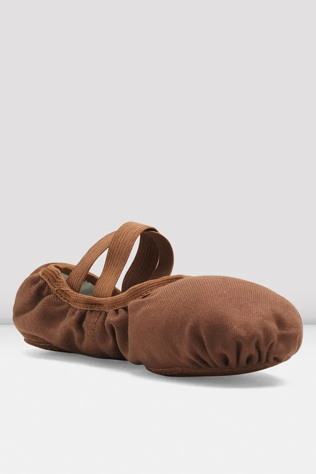 Mens Performa Stretch Canvas Ballet Shoes Cocoa Canvas Adult Ballet Bloch