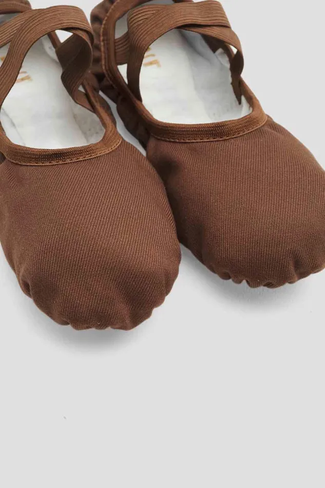 Mens Performa Stretch Canvas Ballet Shoes Cocoa Canvas Adult Ballet Bloch