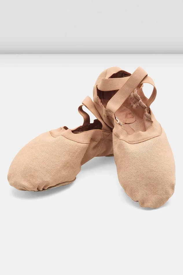 Mens Synchrony Stretch Canvas Ballet Shoes Light Sand Canvas Adult Mens Bloch
