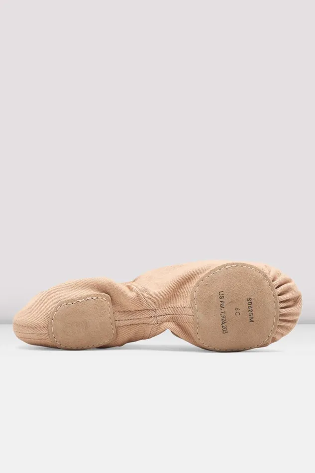 Mens Synchrony Stretch Canvas Ballet Shoes Light Sand Canvas Adult Mens Bloch