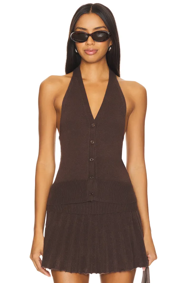 Milana Vest Brown Women Lovers and Friends Tops
