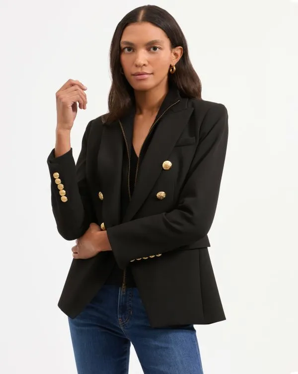 Miller Dickey Jacket Blackandgold Women Veronica Beard Jackets and Outerwear