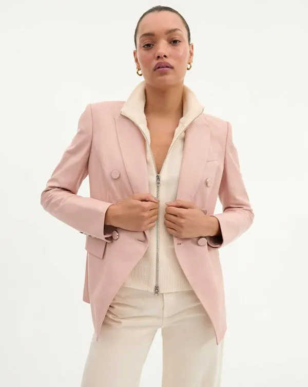 Miller Leather Dickey Jacket Pink Clay Women Veronica Beard Jackets and Outerwear Miller Leather Dickey Jacket Pink Clay Women Veronica Beard Jackets and Outerwear
