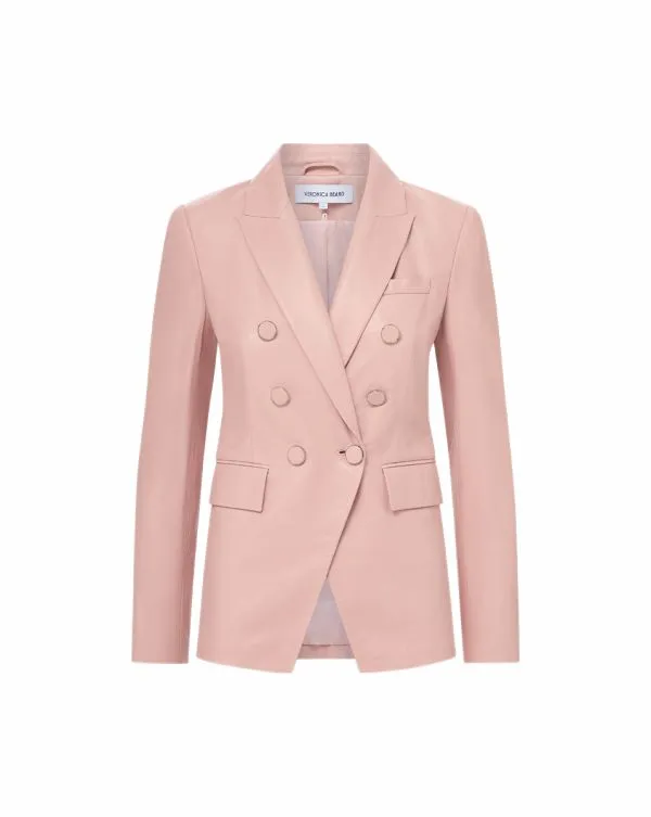 Miller Leather Dickey Jacket Pink Clay Women Veronica Beard Jackets and Outerwear Miller Leather Dickey Jacket Pink Clay Women Veronica Beard Jackets and Outerwear