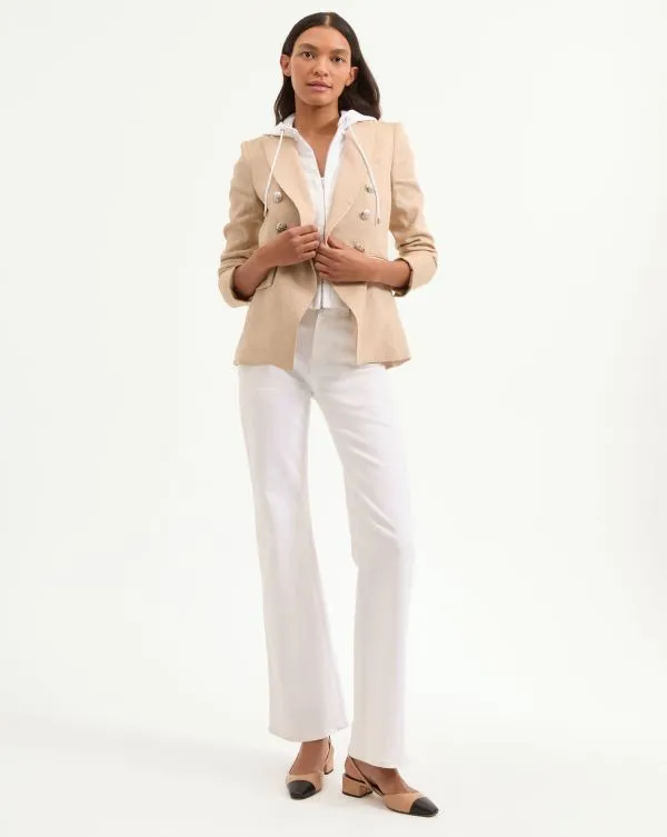 Miller Linen Dickey Jacket Khaki Melange Women Veronica Beard Jackets and Outerwear Miller Linen Dickey Jacket Khaki Melange Women Veronica Beard Jackets and Outerwear