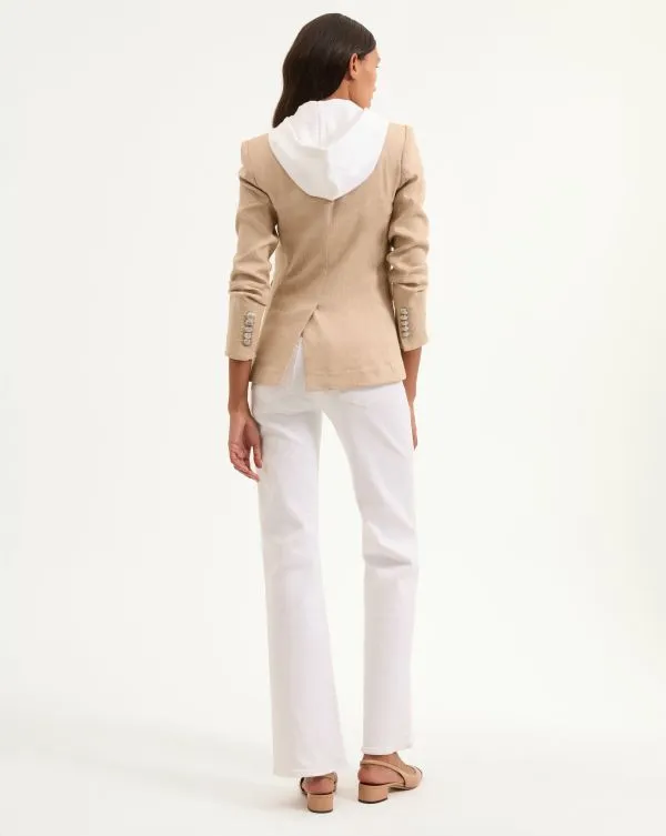 Miller Linen Dickey Jacket Khaki Melange Women Veronica Beard Jackets and Outerwear Miller Linen Dickey Jacket Khaki Melange Women Veronica Beard Jackets and Outerwear