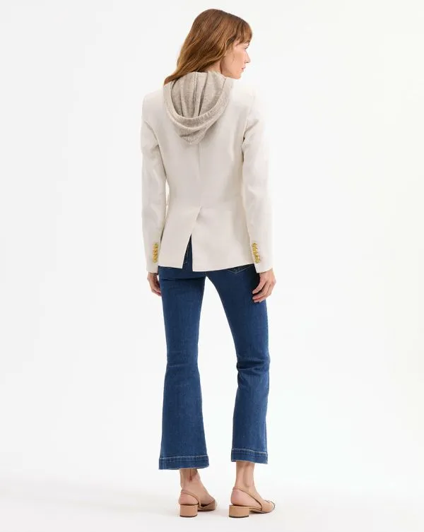 Miller Linen Dickey Jacket Offwhite Women Veronica Beard Jackets and Outerwear