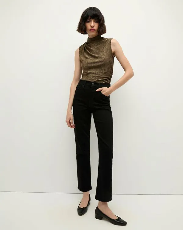 Mylie Sleeveless Top Antique Gold Lurex Women Veronica Beard Tops Mylie Sleeveless Top Antique Gold Lurex Women Veronica Beard Tops