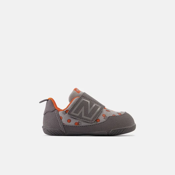New Balance Size 0 8211 10 Kids NEWB Hook and Loop Grey with Shadow Grey and Poppy New Balance Size 0 8211 10 Kids NEWB Hook and Loop Grey with Shadow Grey and Poppy