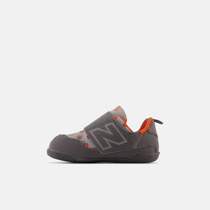 New Balance Size 0 8211 10 Kids NEWB Hook and Loop Grey with Shadow Grey and Poppy