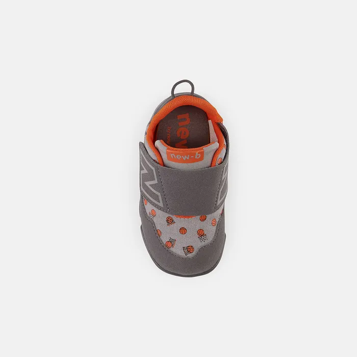 New Balance Size 0 8211 10 Kids NEWB Hook and Loop Grey with Shadow Grey and Poppy
