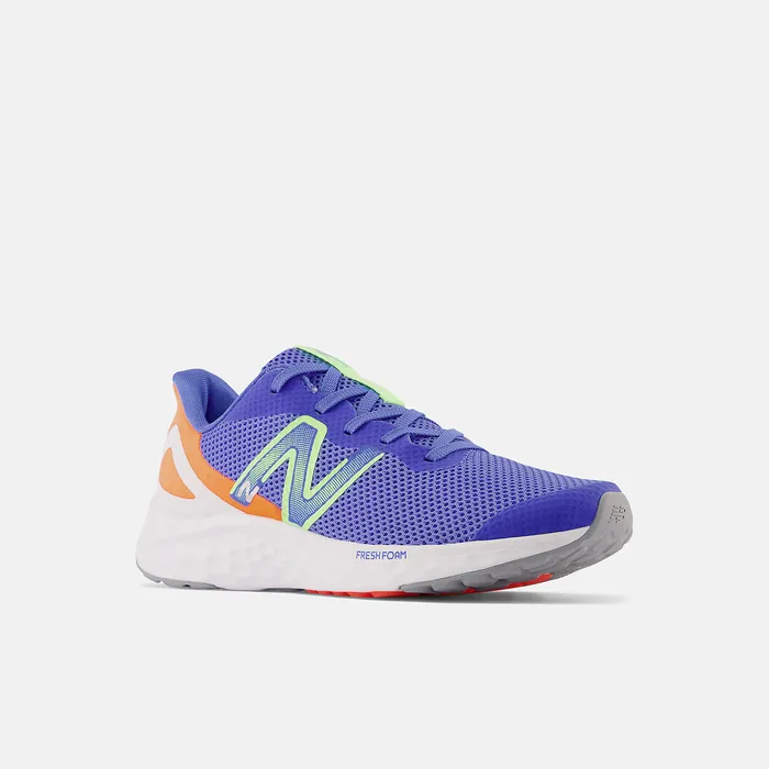 New Balance Size 35 8211 7 Kids Fresh Foam Arishi v4 Bright Lapis with Bleached Lime Glo and Neon Dragonfly
