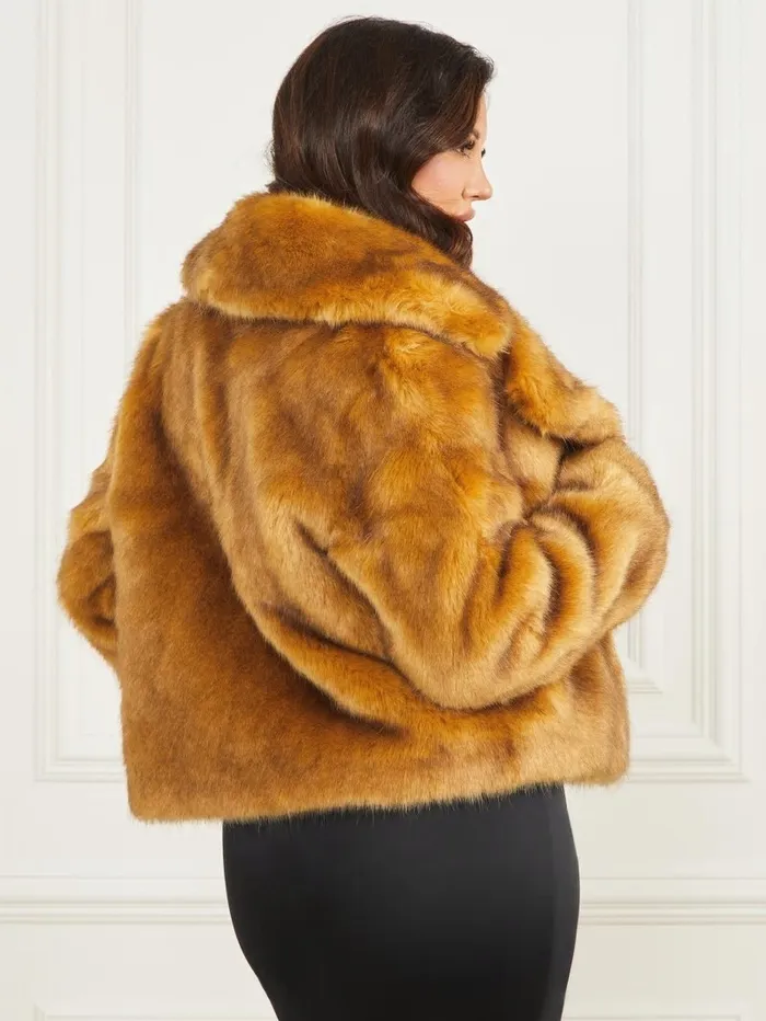 New Gwenda FauxFur Jacket Camel Jackets and Coats GUESS Women New Gwenda FauxFur Jacket Camel Jackets and Coats GUESS Women