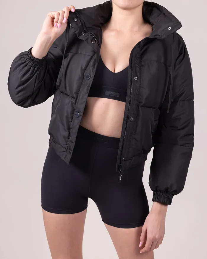 Outerwear Bloch Adult Bloch Cropped Puffer Black Outerwear Bloch Adult Bloch Cropped Puffer Black