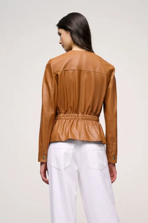 Outerwear Vicario Vicario Cognac 8211 Luisa Spagnoli Women Outerwear Vicario Vicario Cognac 8211 Luisa Spagnoli Women