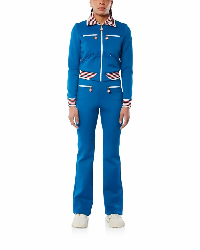 Outerwear Women Casablanca Paris Blue Triple Zip Tracksuit Jacket