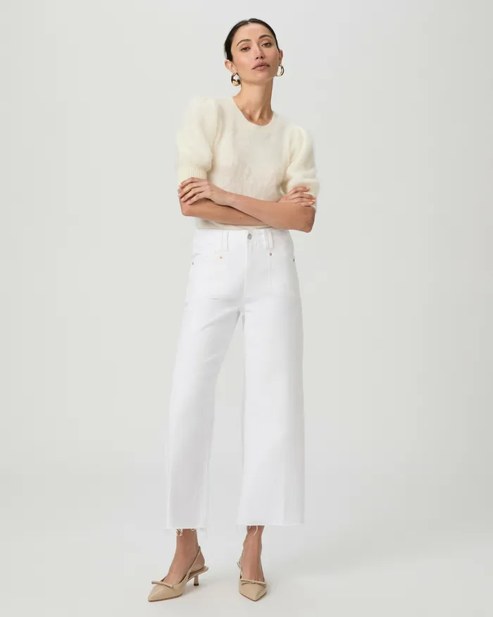 PAIGE Anessa Wide Leg Jean 8211 Crisp White Women Wide Leg
