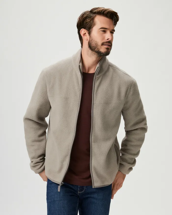 PAIGE Armando Zip Up 8211 Silver Pearl Men Jackets and Coats