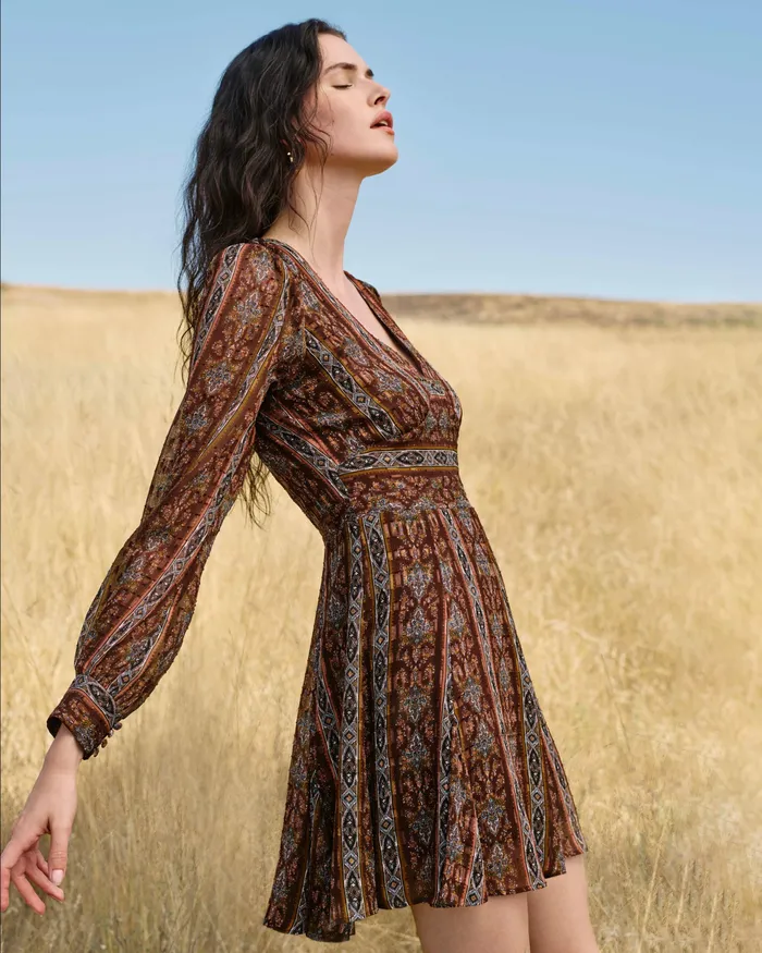 PAIGE Bucatini Dress 8211 Landslide Multi Silk Women Dresses PAIGE Bucatini Dress 8211 Landslide Multi Silk Women Dresses