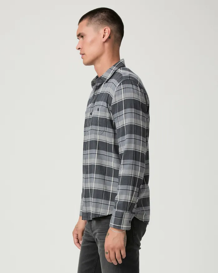 PAIGE Shirts Men Everett Shirt 8211 Charcoal Fog PAIGE Shirts Men Everett Shirt 8211 Charcoal Fog