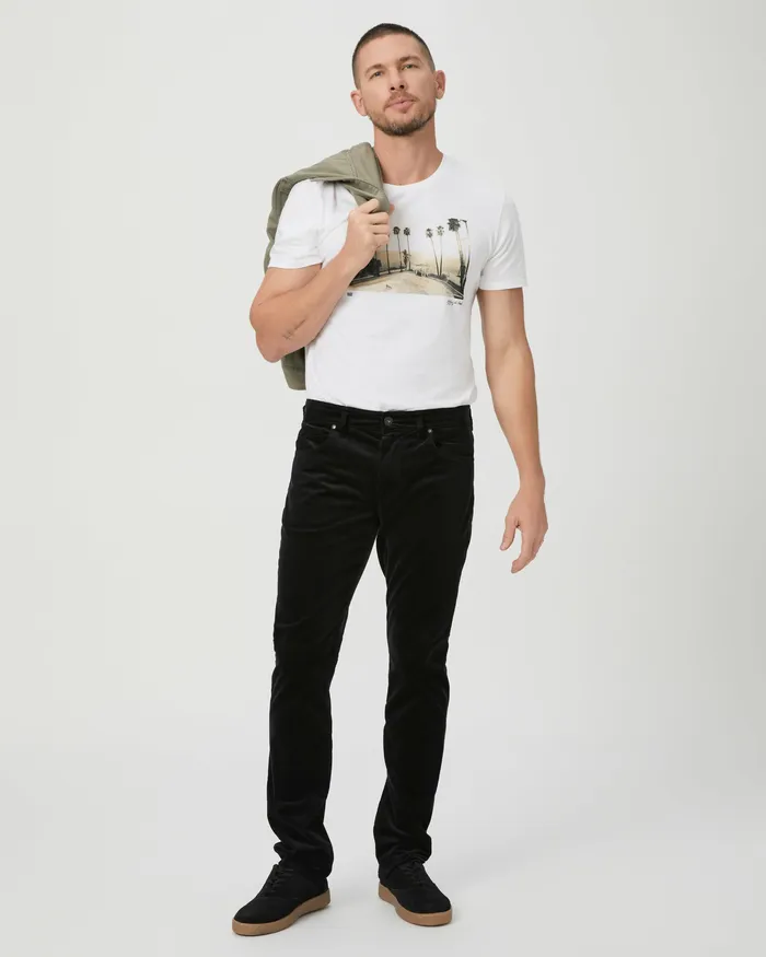 Pants and Joggers Lennox Slim Pant 8211 Black Corduroy 8211 PAIGE Men