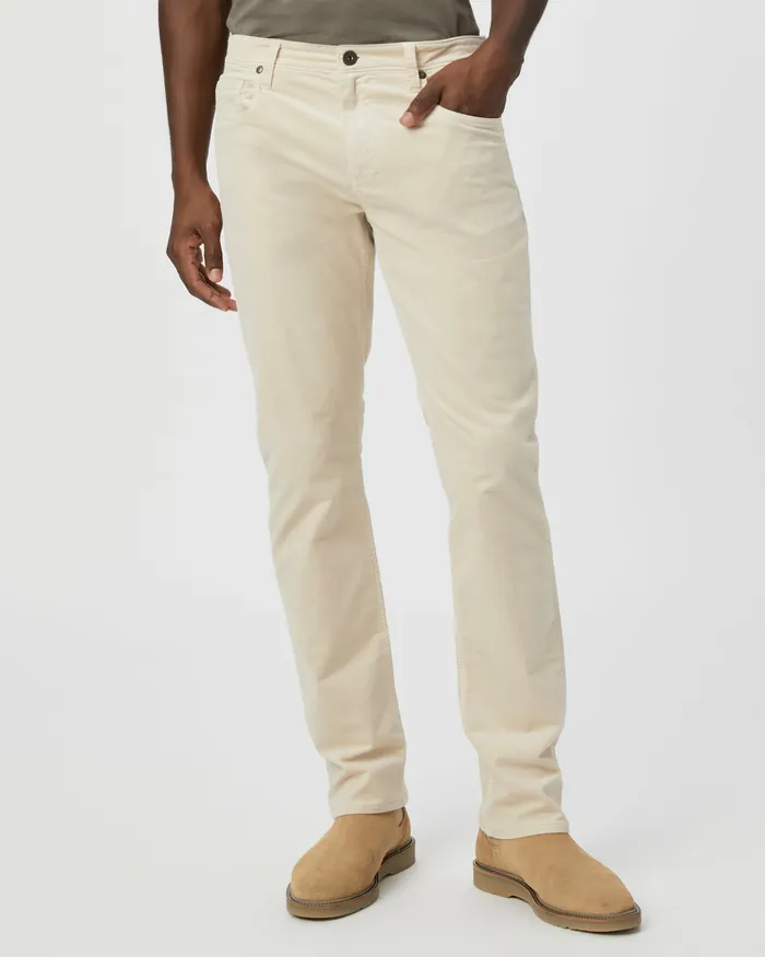 Pants and Joggers PAIGE Men Federal Slim Straight Pant 8211 Ivory Cream Corduroy Pants and Joggers PAIGE Men Federal Slim Straight Pant 8211 Ivory Cream Corduroy
