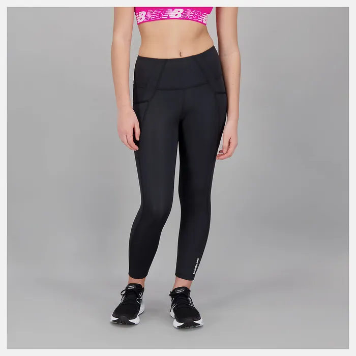 Pants and Leggings Women New Balance Shape Shield High Rise Pocket Crop BLACK