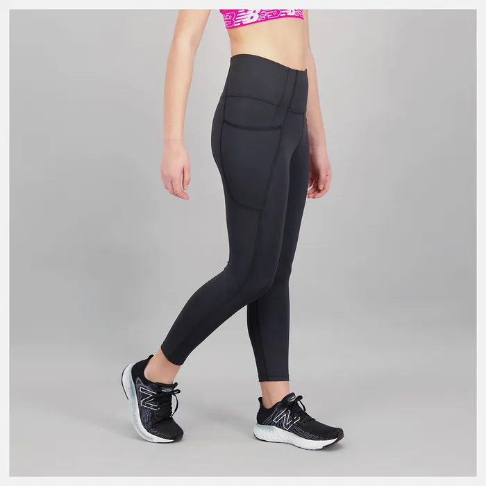 Pants and Leggings Women New Balance Shape Shield High Rise Pocket Crop BLACK Pants and Leggings Women New Balance Shape Shield High Rise Pocket Crop BLACK