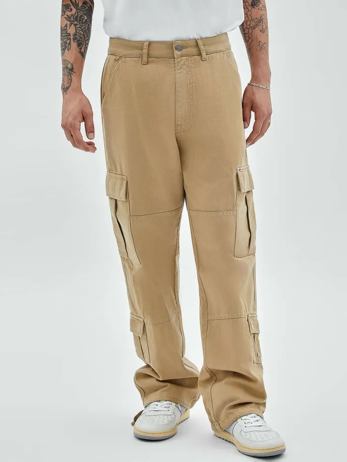 Pants and Shorts GUESS Men GUESS Originals Cargo Pants Tan