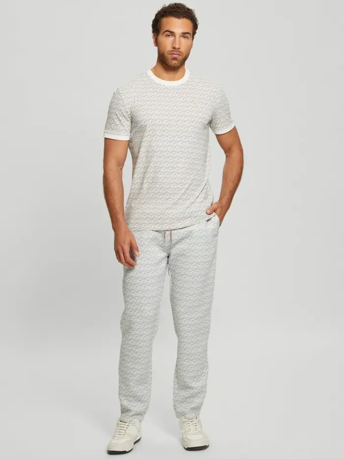 Pants and Shorts Men GUESS Rolph Signature Cube Pants Macro G Cube White Combo