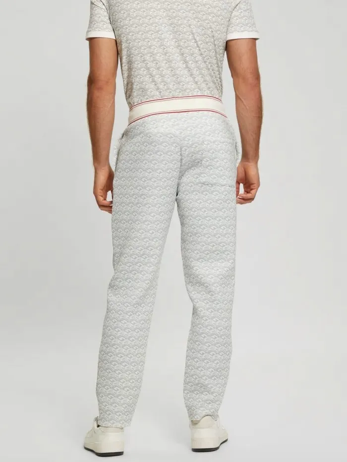 Pants and Shorts Men GUESS Rolph Signature Cube Pants Macro G Cube White Combo