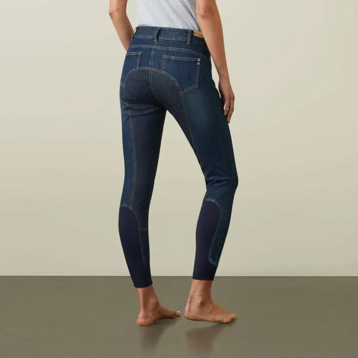 Pants and Shorts Women Ariat Halo Denim Full Seat Breech Marine Pants and Shorts Women Ariat Halo Denim Full Seat Breech Marine