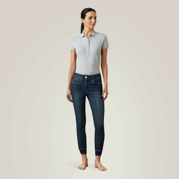 Pants and Shorts Women Ariat Halo Denim Full Seat Breech Marine Pants and Shorts Women Ariat Halo Denim Full Seat Breech Marine