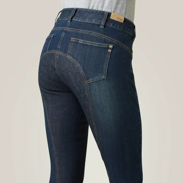 Pants and Shorts Women Ariat Halo Denim Full Seat Breech Marine Pants and Shorts Women Ariat Halo Denim Full Seat Breech Marine