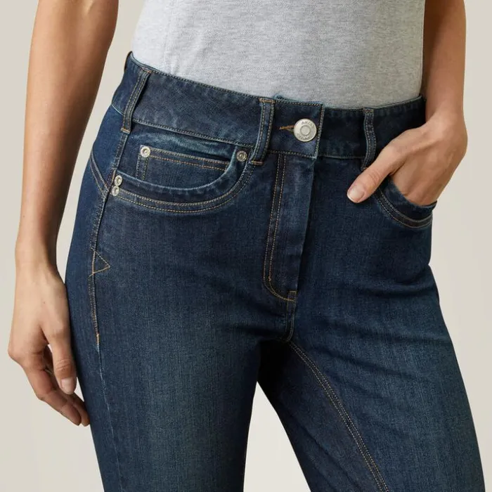 Pants and Shorts Women Ariat Halo Denim Full Seat Breech Marine Pants and Shorts Women Ariat Halo Denim Full Seat Breech Marine