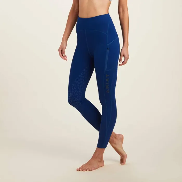 Pants and Shorts Women Ariat Venture Thermal Half Grip Tight Estate Blue
