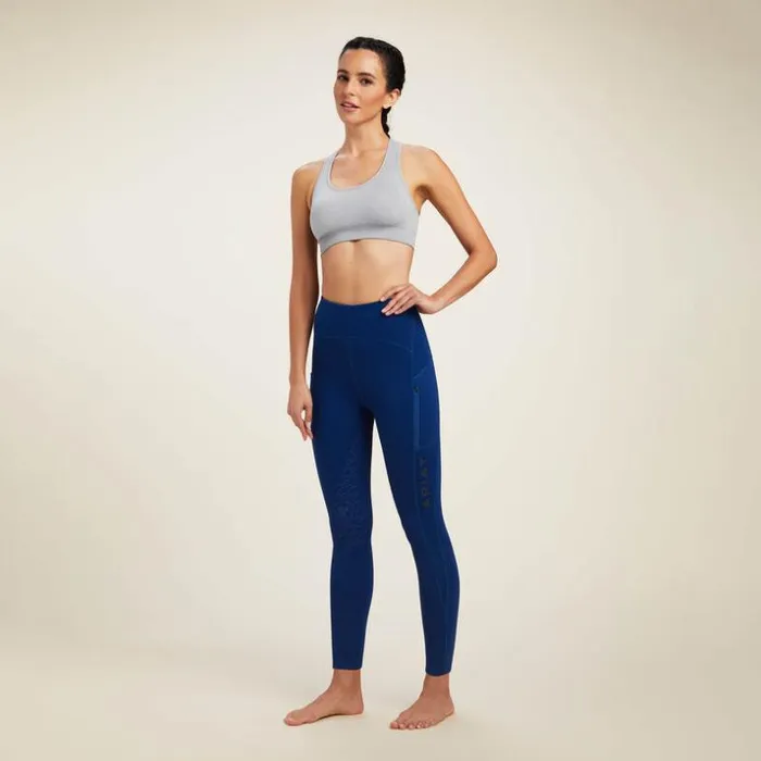 Pants and Shorts Women Ariat Venture Thermal Half Grip Tight Estate Blue Pants and Shorts Women Ariat Venture Thermal Half Grip Tight Estate Blue