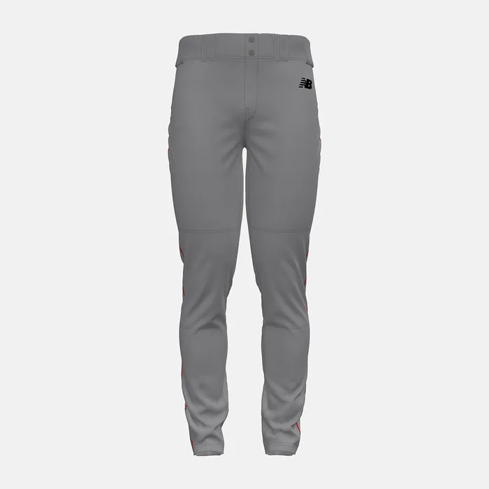 Pants Men Adversary 2 Baseball Piped Pant Tapered GREY with RED New Balance