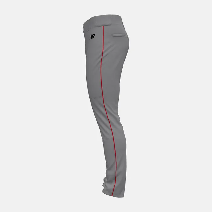 Pants Men Adversary 2 Baseball Piped Pant Tapered GREY with RED New Balance Pants Men Adversary 2 Baseball Piped Pant Tapered GREY with RED New Balance