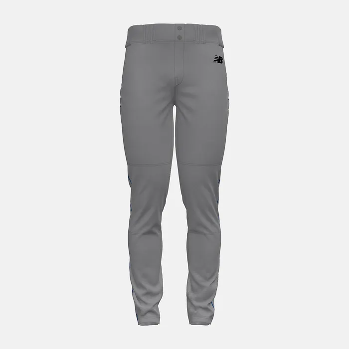 Pants New Balance Men Adversary 2 Baseball Piped Pant Tapered GREY with ROYAL