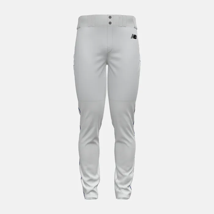 Pants New Balance Men Adversary 2 Baseball Piped Pant Tapered WHITE with BLUE
