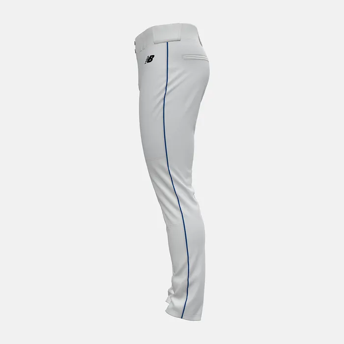 Pants New Balance Men Adversary 2 Baseball Piped Pant Tapered WHITE with BLUE Pants New Balance Men Adversary 2 Baseball Piped Pant Tapered WHITE with BLUE