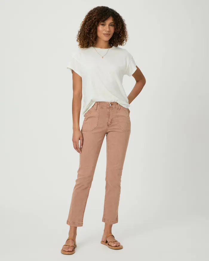 Pants PAIGE Women Mayslie Straight Ankle Pant 8211 Vintage Dried Rose